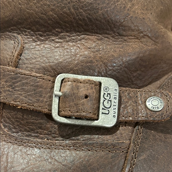 UGG Dark Brown Sheepskin-Lined Winter Boots - Picture 9 of 10